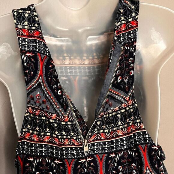 NEW Roxy Tank Dress Women Sleeveless Mini Blue Floral Size M Back Zip Beach Surf - Picture 9 of 15